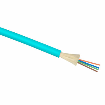 Оптоволоконный кабель 50/125 OM3 многомодовый Cabeus TB-A-4-04T-E-K-LSZH-IN-25 4 волокна голубой