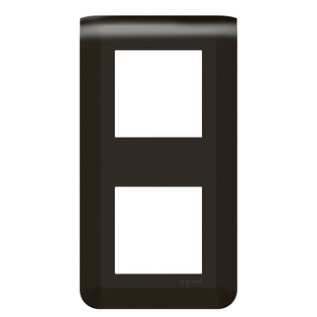 LEGRAND 079062L Рамка, 2x2 модуля, вертикальная, цвет матовый черный, Mosaic