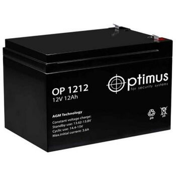 Аккумуляторная батарея для ОПС Optimus OP 1212 12В 12 Ач