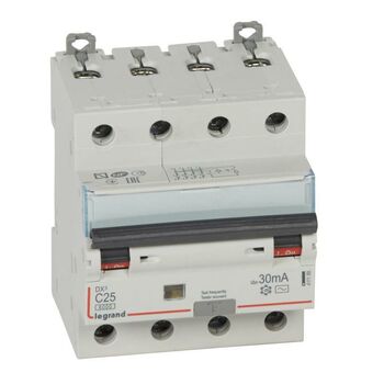 LEGRAND 411188 Дифференциальный автоматический выключатель, серия DX3, 25A, 30mA, 4-полюсный, тип AC