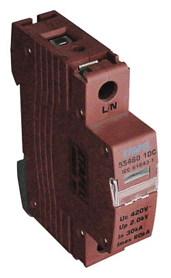 Efapel 55460 1DC Ограничитель перенапряжения SPD-1P-230/420V 60kA (In=30kA)