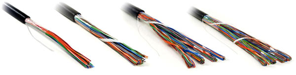 Twisted Pair cable UTP, category 3, 10/25/50/100 pairs, solid, outdoor