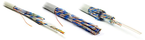 Twisted Pair Cable UTP, category 5, 8/10/12/16/24/48/100 pair, solid