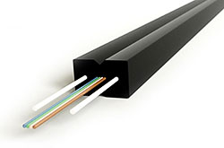 Оптоволоконный кабель 9/125 одномодовый Hyperline FO-FTTH-IN-9S-2-LSZH-BK 2 волокна черный