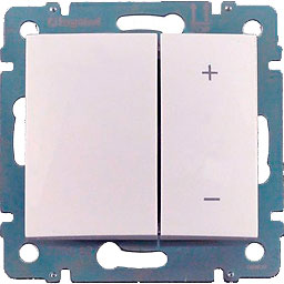 LEGRAND 770062 Светорегулятор кнопочный 50Гц, 40-400Вт, белый, Valena