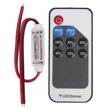 LED мини диммер радио (RF) с пультом Д/У 72 W/144 W, 9 кнопок
