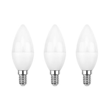Лампа светодиодная REXANT Свеча CN 9.5 Вт E14 903 Лм 2700 K теплый свет (3 шт./уп.)
