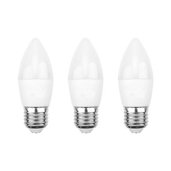 Лампа светодиодная REXANT Свеча CN 9.5 Вт E27 903 Лм 6500 K холодный свет (3 шт./уп.)