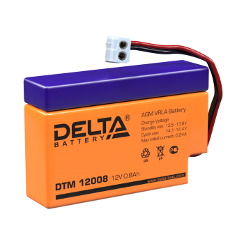 Аккумуляторная батарея общего применения Delta DTM 12008 12В 0.8 Ач