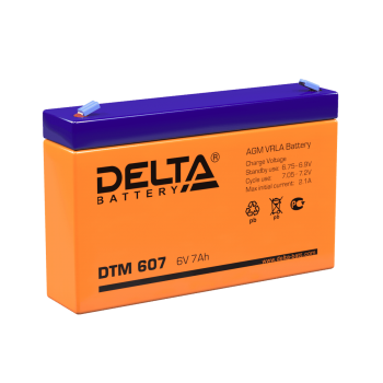 Аккумуляторная батарея общего применения Delta DTM 607 6В 7 Ач