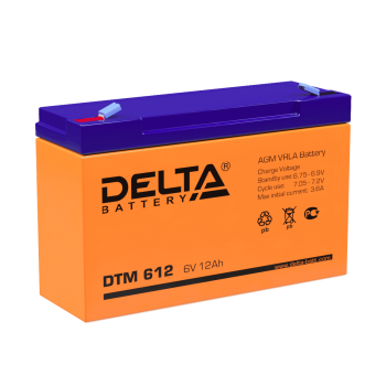 Аккумуляторная батарея общего применения Delta DTM 612 6В 12 Ач