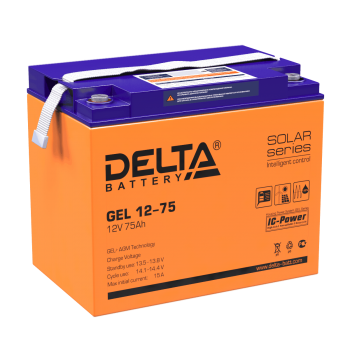 Аккумуляторная батарея для ИБП гелевый Delta GEL 12-75 12В 75 Ач