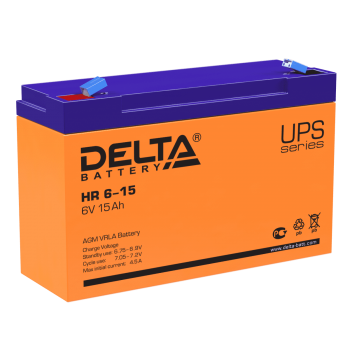 Аккумуляторная батарея для ИБП Delta HR 6-15 6В 15 Ач