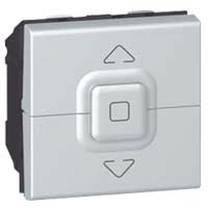 LEGRAND 079225 Выключатель управления приводами кнопочный, 2М, 500 Вт макс., алюминиевый, Mosaic